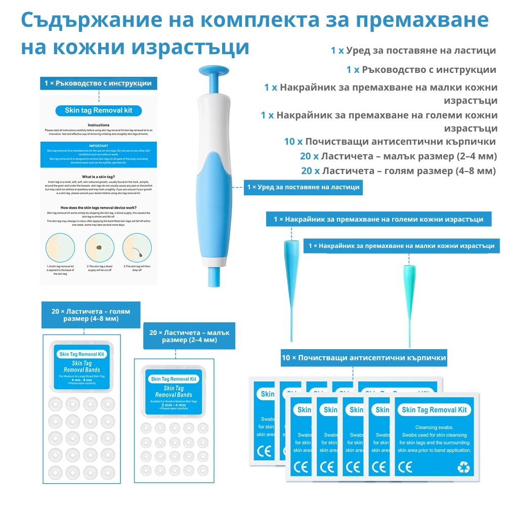 TagClean™ комплект за кожа – Премахнете кожните израстъци бързо и лесно.